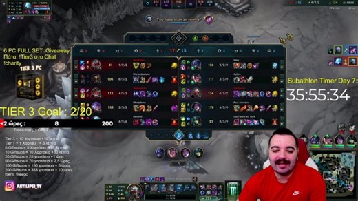 Challenger Mid #1 lissandra !Charity xSubathlon Day 7🎁6 PC 5060 gpu Giveaway Κάνε Tier 3 Sub πάρε μέρος σε όλα 🎁