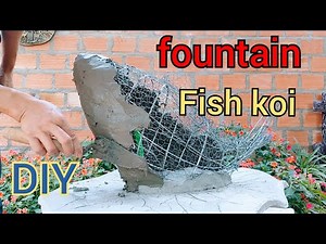 Koi fish fountain | Great idea for decorating your home garden