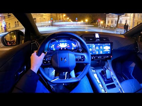 New DS 7 2023 (FACELIFT) - night POV test drive & REVIEW (225 HP, E-TENSE)