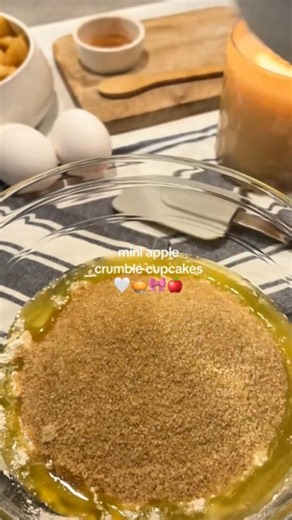 Mini apple crumble cupcakes perfect for baking at home