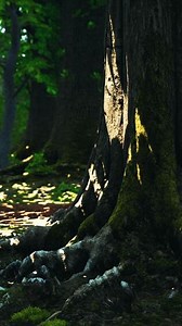 Detailed close up view on a forest ground texture with moss