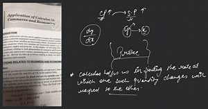 Application of Calculus in Commerce and EconomicsRODUCTIONed ... | Filo