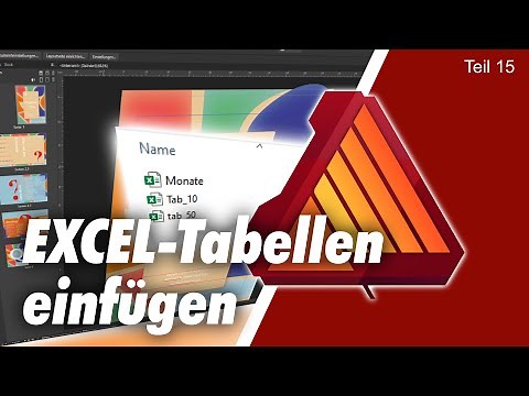 Excel-Tabellen einfügen | Affinity Publisher
