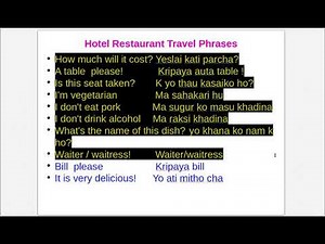 Learn Basic Nepali Language 8 | Conversation and pharases