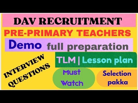 Demo class for PRE-PRIMARY teachers