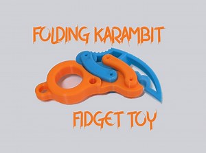 3D Printed Karambit Folding Toy Knife | Fidget Fun in Colorful Combinations - Etsy