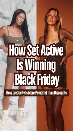 Set Active already won Black Friday and it’s not even Friday. The brands that win, don’t have the biggest discounts. The actual winners are the most creative. Set Active’s Between Extremes campaign, hot and cold, is a perfect example of this. They launching 2 new collections over Black Friday and the collections are 20% off. They will likely both sell out in minutes because the clothes are so cool. Highlighting the power of creativity and discounts during Black Friday. What do you think of Set A