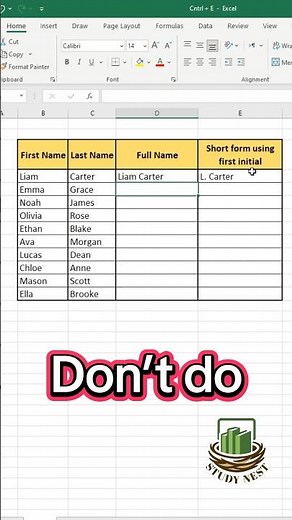 CTRL + E in Excel | Flash Fill Shortcut Explained