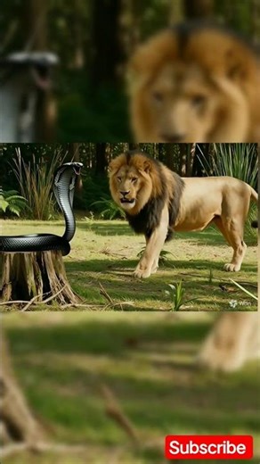 lion vs snake #wildlifebattle #wildlife #animalattack #animals #animalfight #aiwildlife #wildanimals