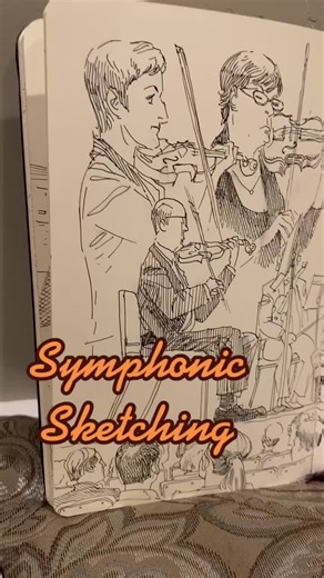 Drawing at the symphony. #drawing #art #symphony #fyp #sketch