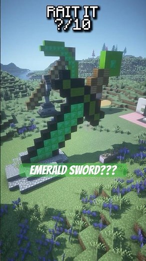 MINECRAFT ADD EMERALD SWORD ⁉️😮⁉️ #minecraft #mods #addon #minecraftshorts