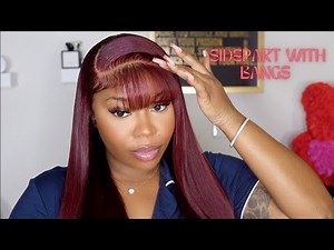 HOW TO DO A SIDE PART WITH BANGS ON YOUR FRONTAL WIG FT MEGALOOK HAIR