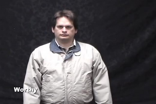 Watch how to sign 'worthy' in American Sign Language.