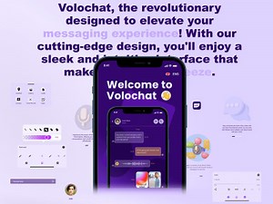 Volochat Glassmorphism Mobile App Design