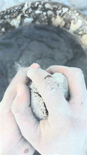 ASMR Soft Dry Sand Cement Crumbling into water #satisfying 75