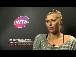Interview Maria Sharapova (RUS) quarter finals - Porsche Tennis Grand Prix 2014