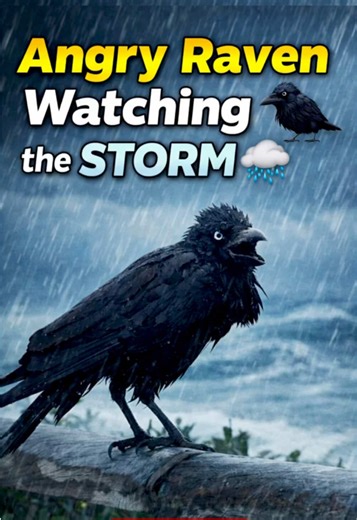 Angry Raven Watching the Storm 🇦🇺🖤