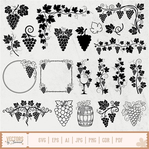 Grape Vine SVG Bundle, Grape Leaves Svg, Grape Vine Wall Decor, Grape Vine Vector Art, Vine Leaves Svg, Vine Branch Svg, Grape Vine Decor - Etsy Australia