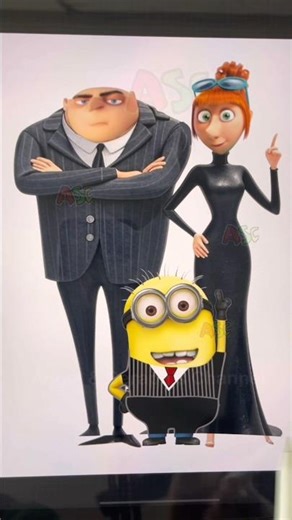 Despicable Me 4 + Wednesday Addams Family😱 #minions #wandinha #merlina #reallife #shorts