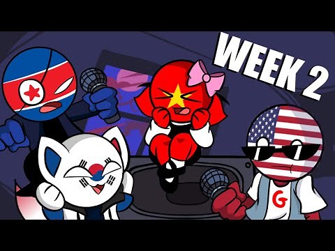 Friday Night Funkin week 2 (countryhumans korea vs America)