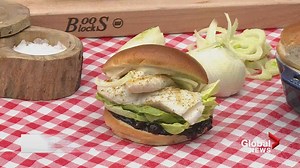 BBQ Tips: Wild Pacific Halibut Burger with Blueberry Relish