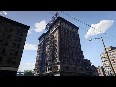 GTA V - The Buildings of Los Santos - The Templar Hotels at Legion Square in Mission Row