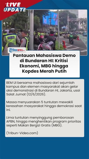 Demo Mahasiswa Hari Ini di Bundaran HI Jakarta, BEM UI Bawa 3.000 Massa Protes Kebijakan Prabowo