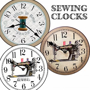 Sewing Room Wall Clock, 8 Sizes to Choose, Made in USA, Lifetime Warranty, Very QUIET, Free to Customize - Etsy