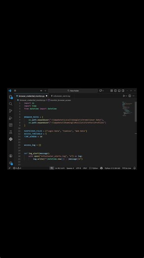 This Malware Steals Your Passwords Silently 😱 | Info-Stealer Detection in Python #cybersecurity