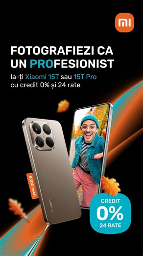  Fotografiază, ✍️ creează și  lucrează ca un adevărat PROfesionist cu Xiaomi 15T sau 15T Pro. Profită de credit 0% și alege modelul preferat în 24 rate avantajoase.Vino să-l testezi în Darwin Store sau comandă-l online.  | Darwin.md | Facebook
