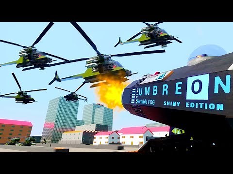 Huge Auto Cannon Destroys Helicopter Swarm - Brick Rigs Best Workshop Creations Lego Gameplay