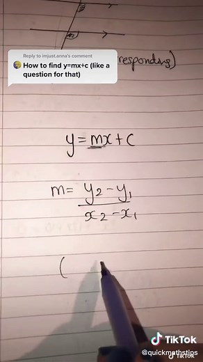 How to Find c in y=mx c: Equation of a Line Tutorial