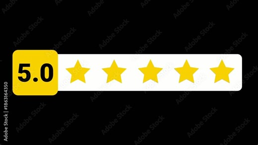 App Interface Rating Score Animation - 5 Star Review System