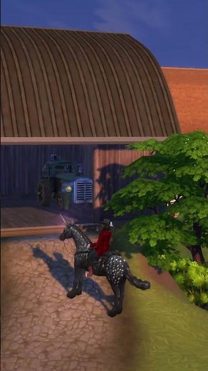 how to build a bank barn in the Sims 4 - horse friendly tutorial! #sims4
