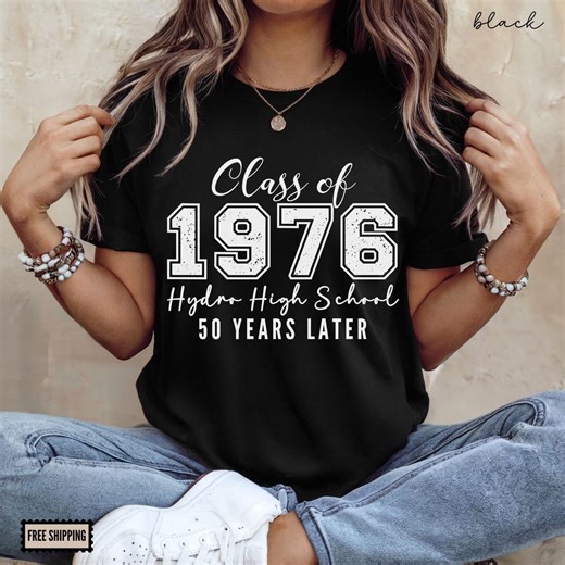 50th Class Reunion Shirt Personalized With School Name, Class of 1976 Group Matching Shirts, Custom 40th 30th 20th 10th Class Reunion Tshirt - Etsy Canada