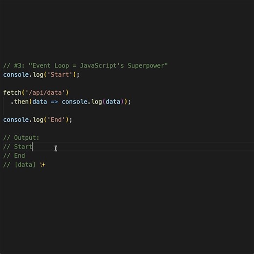 The Event Loop is JavaScript's SUPERPOWER! 🔥 Single-threaded but handles multiple tasks at once? 🤯 How? Event Loop Call Stack Callback Queue This is why JS stays non-blocking and your UI doesn't freeze! #javascript #eventloop #async #programming #webdevelopment #coding #webdev #asyncawait #promises #frontenddeveloper | Fullstack Flow