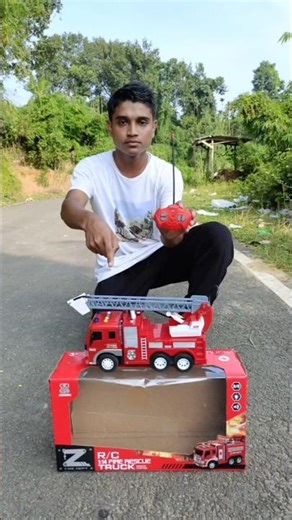 Red Colour Notun Rc Fire Brigade Truck Unboxing & Review 🚒 #shorts