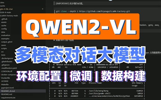 20分钟学会最新多模态大模型QWEN2-VL详细教程【环境配置|数据集构建|模型微调|训练流程|效果展示】草履虫都能学会~