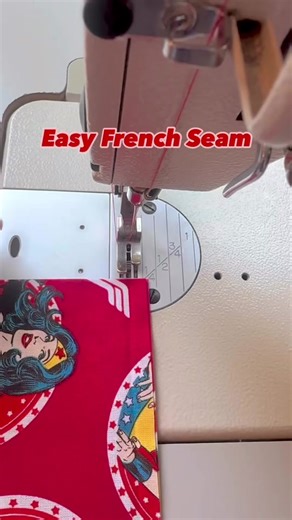 Quick and easy tutorial for Sewing a French seam. French seems are really great for hiding the raw edge of a seam, without using a serger or overlock. put the wrong sides together, and then so a 1/4 inch seam. Then turn it over and sew a half inch seam. And well law! Your team is in case and looks super clean. ##frenchseam##sewingtips##sewingtutorial##sewinghacks