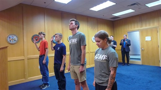 5.6K views · 259 reactions | Oath of Enlistment Ceremony, Indy MEPS, 1200 HRS, 19 August 2025. | Indianapolis MEPS, 6th Battalion, U.S. Military Entrance Processing Command | Facebook