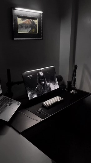 Dark aesthetic . . #laptop #tech #techtok #setup #fyp #foryou #viral #black #aesthetic