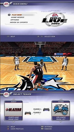 NBA Live 2002 - PS2 Multiplayer | Portland Trail Blazers vs Orlando Magic - Classic Retro NBA Game