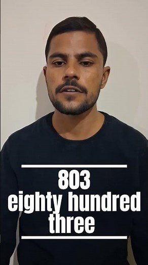 Pronounce 803 in English Correctly | Short Practice 🔠