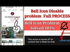 Youtube Bell Icon Disabled Problem || YouTube Bell Icon Not Working | YouTube Notification Problem