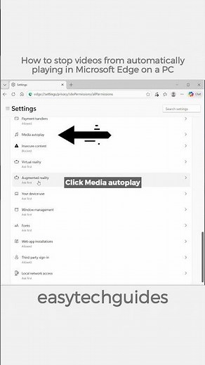 How to stop videos from automatically playing in Microsoft Edge on a PC