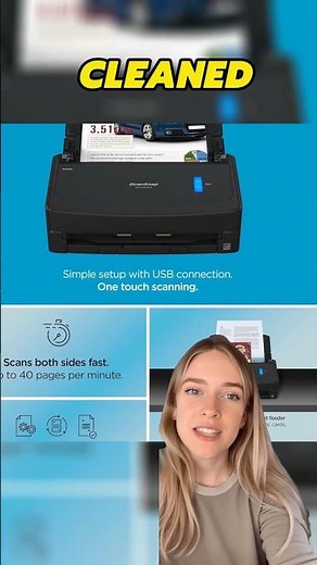 Turn paper chaos into digital order—instantly with ScanSnap iX1400!