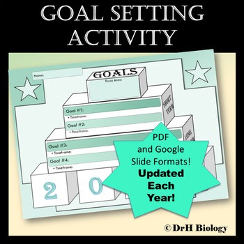 Student Goal Setting & Reflection Activity | Back to School or Semester