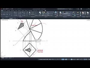 #16 Truncated Square based Pyramid surface development #TD #autocad