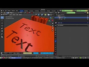 Tutorial Blender 2.8 agujerear Objetos con textos "MODIFICADOR BOOLEAN"