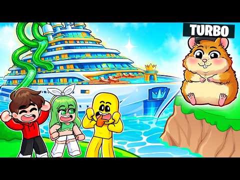 Me Convertí en un HAMSTER y Mejoré un MEGA YATE en Roblox Giga Tycoon!